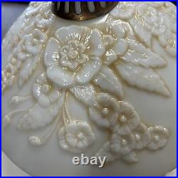 Vintage Art Deco Slip Shade Semi Flush Mount Ceiling Light Fixture Glass Shade