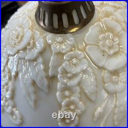 Vintage Art Deco Slip Shade Semi Flush Mount Ceiling Light Fixture Glass Shade