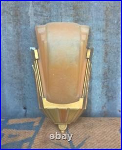 Vintage Art Deco Slip Shade Wall Light Sconce Lamp