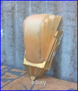 Vintage Art Deco Slip Shade Wall Light Sconce Lamp