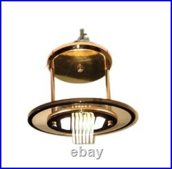 Vintage Art Deco Style Ceiling Glass And Metal Light Lamp Fixture