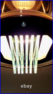 Vintage Art Deco Style Ceiling Glass And Metal Light Lamp Fixture