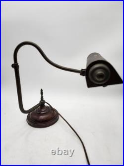 Vintage Art Deco Style Desk Lamp Light Library / Banker Adjustable Read