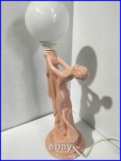 Vintage Art Deco Style Lamp Large Diana Lamp Beautiful Nude Naked Lady Lamp AF
