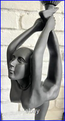 Vintage Art Deco Style MCM Large 32 Nude Woman Table Lamp Sculpture