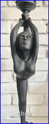 Vintage Art Deco Style MCM Large 32 Nude Woman Table Lamp Sculpture