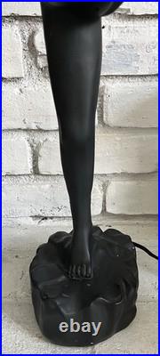 Vintage Art Deco Style MCM Large 32 Nude Woman Table Lamp Sculpture