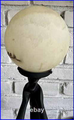 Vintage Art Deco Style MCM Large 32 Nude Woman Table Lamp Sculpture