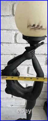 Vintage Art Deco Style MCM Large 32 Nude Woman Table Lamp Sculpture