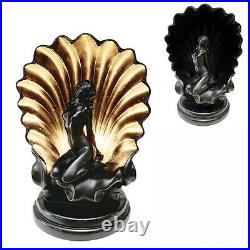 Vintage Art Deco Style Nude Woman Siren in Sea Shell Aphrodite Accent Lamp
