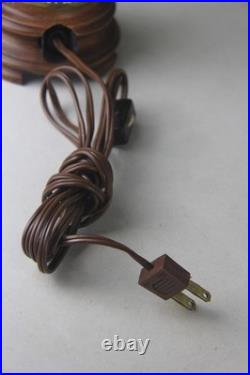 Vintage Art Deco Style Small Table Lamp with Green Cameo Glass Shade