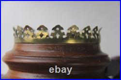 Vintage Art Deco Style Small Table Lamp with Green Cameo Glass Shade