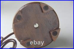 Vintage Art Deco Style Small Table Lamp with Green Cameo Glass Shade