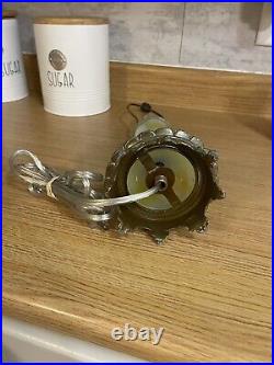 Vintage Art Deco Table Lamp Akro Agate Swirl Glass