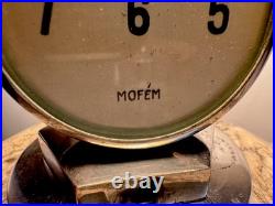 Vintage Art Deco Table Lamp with integrated Alarm clock by Mofem Mushroom Lamp