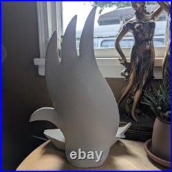 Vintage Art Deco Textured Ceramic Sculptural Flame Lamp