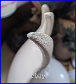 Vintage Art Deco Textured Ceramic Sculptural Flame Lamp