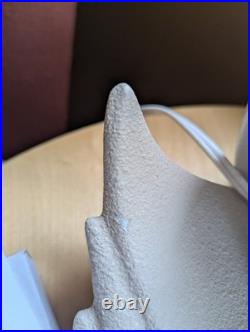 Vintage Art Deco Textured Ceramic Sculptural Flame Lamp