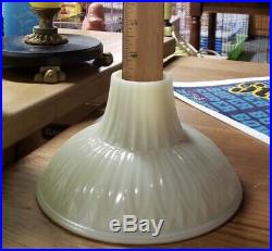 Vintage Art Deco Torchiere Style Custard Glass Lamp Shade Vaseline Glass Shade