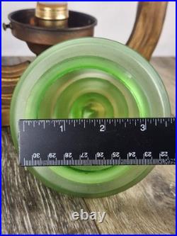 Vintage Art Deco Uranium Glass Nouveau Ladies Accent Lamp Eclectic Desk Lamp
