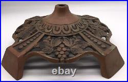 Vintage Art Deco-brass/metal Exco Lamp Base. Grape Vine And Leaf Pattern