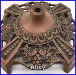 Vintage Art Deco-brass/metal Exco Lamp Base. Grape Vine And Leaf Pattern