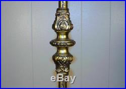 Vintage Art Deco bridge floor lamp'brass' stamped & cast iron antique RMC 452