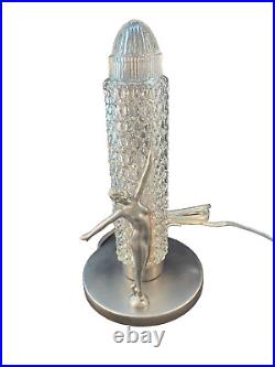Vintage Art Deco nude figural lamp