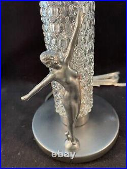 Vintage Art Deco nude figural lamp
