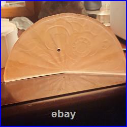 Vintage Art Deco replacement frosted Peach glass lamp Shade