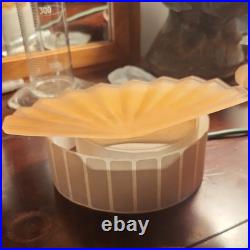 Vintage Art Deco replacement frosted Peach glass lamp Shade