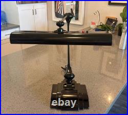 Vintage Art Specialty Co. Flexo Art Deco Desk Lamp Black Dual Bulb Work Light