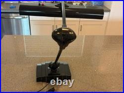 Vintage Art Specialty Co. Flexo Art Deco Desk Lamp Black Dual Bulb Work Light