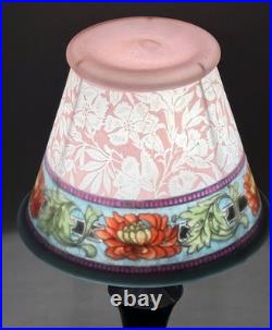 Vintage BELLOVA Art Deco Boudoir / Desk Lamp with CZECH Art Glass Shade