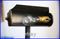 Vintage Bankers Desk Lamp Brass Light Socket industrial Antique shade art deco