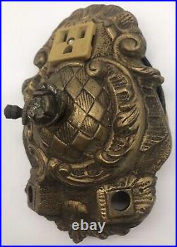 Vintage Brass Art Deco Lamp Switch With Turn Switch