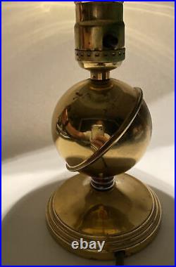 Vintage Brass Art Deco Table Lamp. All Original Antique Lamp