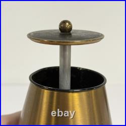 Vintage Brass Lamp Style Cigarette Holder Ashtray Dispenser Pull Chain Art Deco