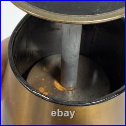 Vintage Brass Lamp Style Cigarette Holder Ashtray Dispenser Pull Chain Art Deco