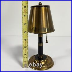 Vintage Brass Lamp Style Cigarette Holder Ashtray Dispenser Pull Chain Art Deco