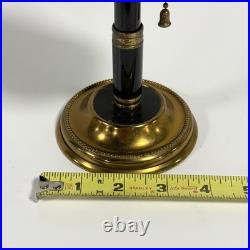 Vintage Brass Lamp Style Cigarette Holder Ashtray Dispenser Pull Chain Art Deco
