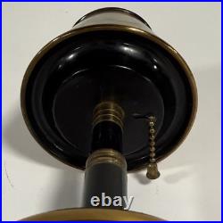 Vintage Brass Lamp Style Cigarette Holder Ashtray Dispenser Pull Chain Art Deco