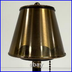 Vintage Brass Lamp Style Cigarette Holder Ashtray Dispenser Pull Chain Art Deco