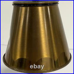 Vintage Brass Lamp Style Cigarette Holder Ashtray Dispenser Pull Chain Art Deco