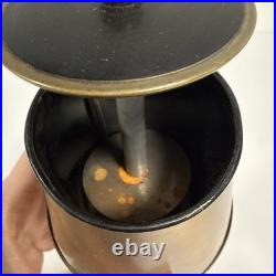 Vintage Brass Lamp Style Cigarette Holder Ashtray Dispenser Pull Chain Art Deco