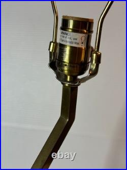 Vintage Bronze Art Deco Nude Form Lady Woman Dancer Holding Globe Figural Lamp