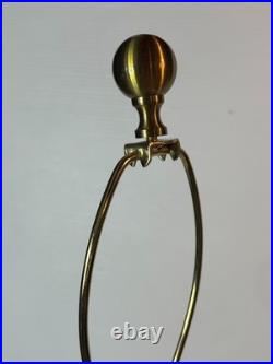 Vintage Bronze Art Deco Nude Form Lady Woman Dancer Holding Globe Figural Lamp