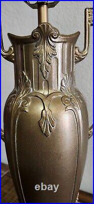 Vintage CCI 8104 Art Deco Lion Footed Metal Table Lamp Brass Gold Tone