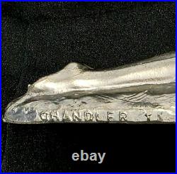 Vintage Chandler Boudoir Lamp Art Deco Figural Lady Woman Glass Light Shade 30s