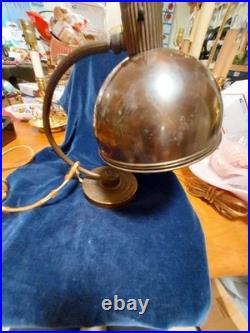 Vintage Copper Goose Neck Chase Art Deco Lamp